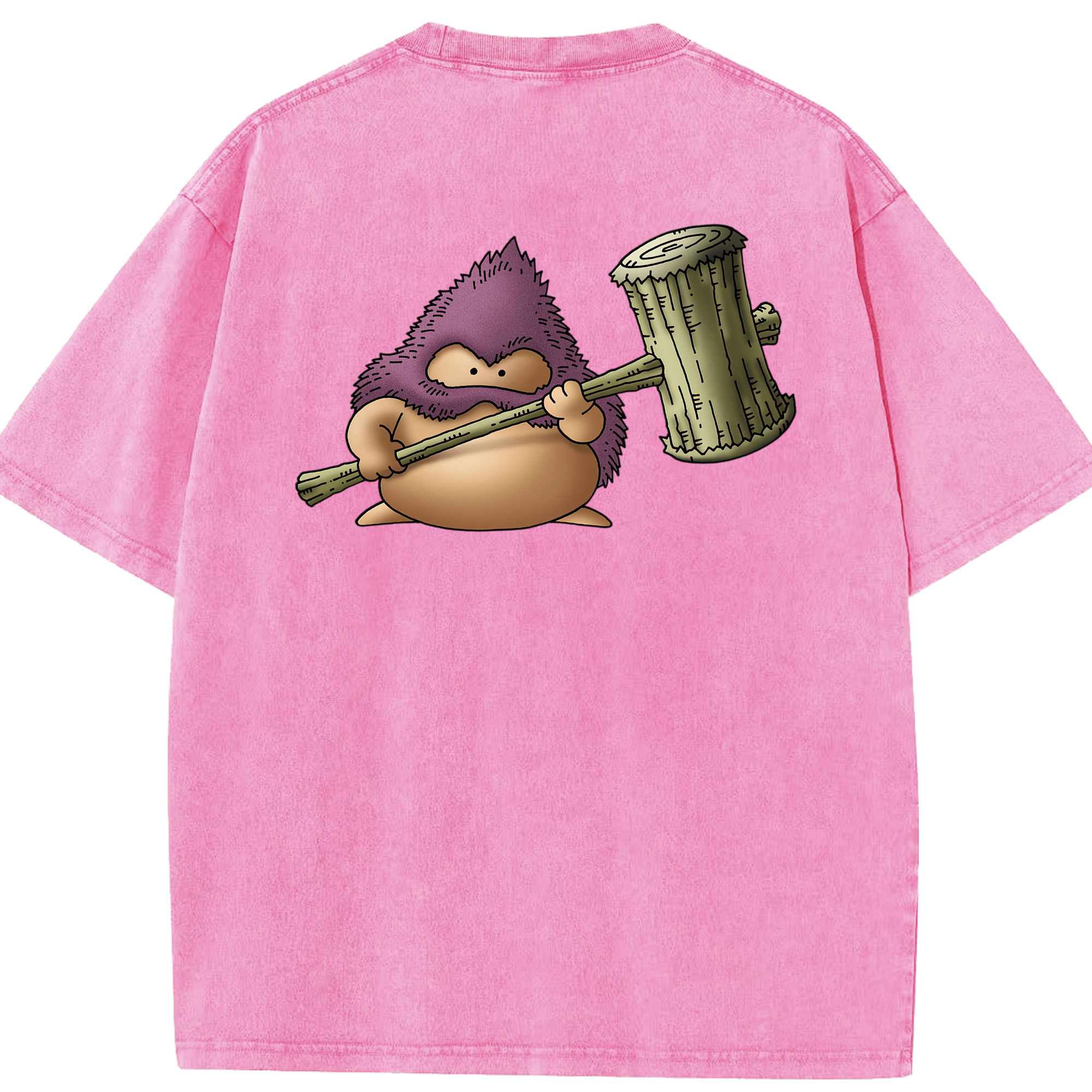 （画像用） ドラゴンクエスト Doragon Kuesuto Dragon Quest 綿100% ヴィンテージ風 半袖Tシャツ（背面プリント）